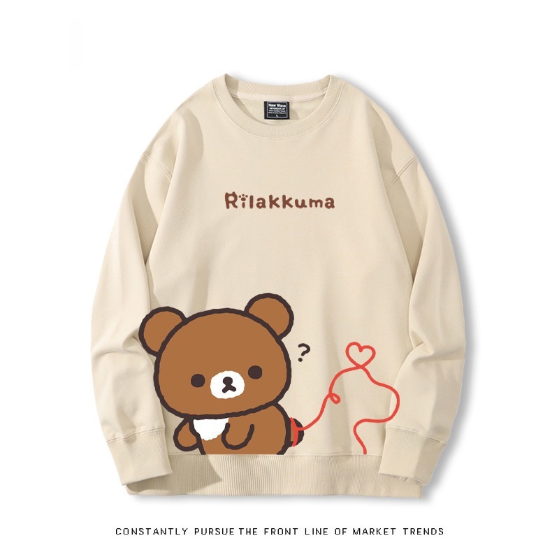 日系拉拉熊 秋冬新款 親子情侶裝圓領長袖