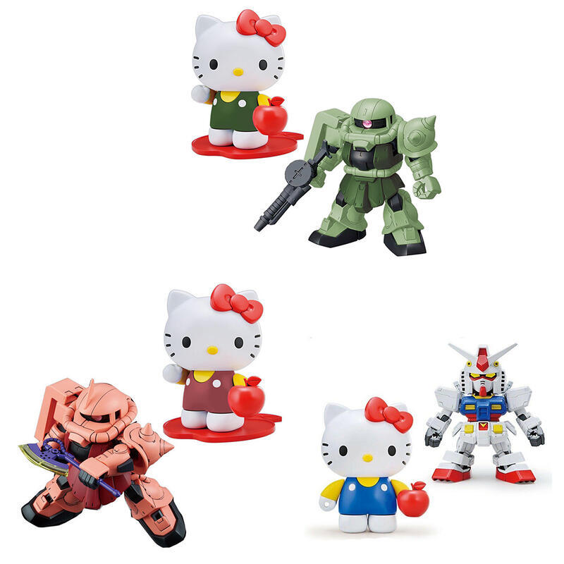 萬代 SDCS HELLO KITTY 凱蒂貓 薩克I +夏亞專用薩克II+RX-78-2 鋼彈-ZUIHANG SHOP