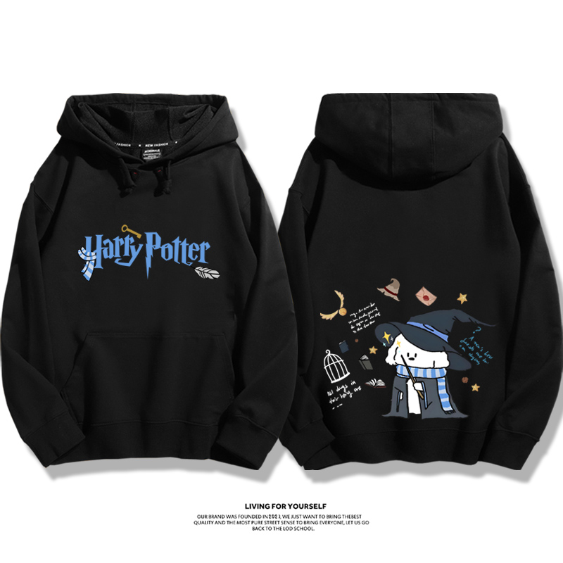 哈利波特聯名線條小狗新款 親子情侶男女款連帽衛衣-ZUIHANG SHOP