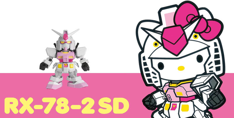 萬代 SDCS HELLO KITTY 凱蒂貓 薩克I +夏亞專用薩克II+RX-78-2 鋼彈-ZUIHANG SHOP