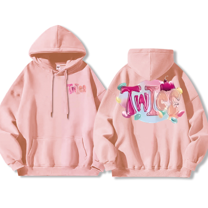 TWICE同款 寬鬆百搭 秋冬款 寬鬆連帽衛衣-ZUIHANG SHOP