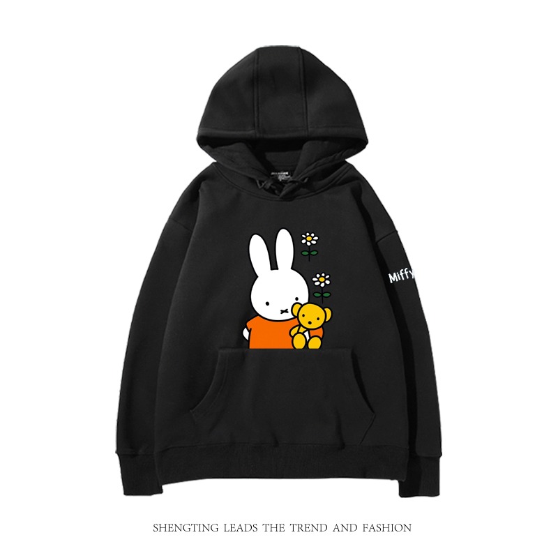 米菲聯名miffy兔 2025秋冬新款 親子情侶裝連帽衛衣