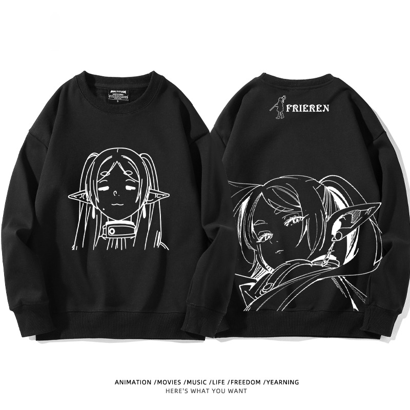 葬送的芙莉蓮 秋冬新款 親子情侶裝圓領長袖