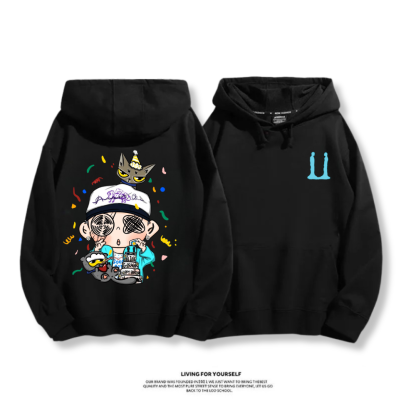 GD權志龍 2025秋冬新款 親子情侶男女連帽衛衣