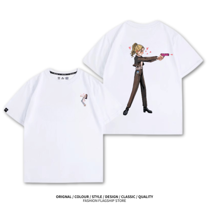 LINGORM 2025親子情侶男女同款 印花短袖T恤