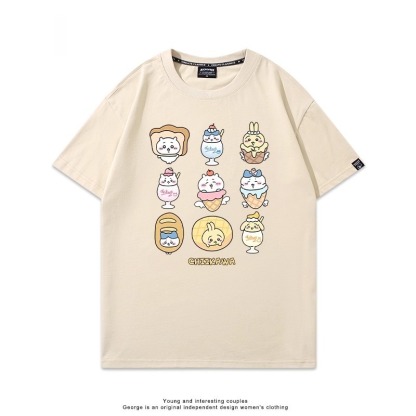 Chiikawa 2025親子情侶男女同款 印花短袖T恤-ZUIHANG SHOP