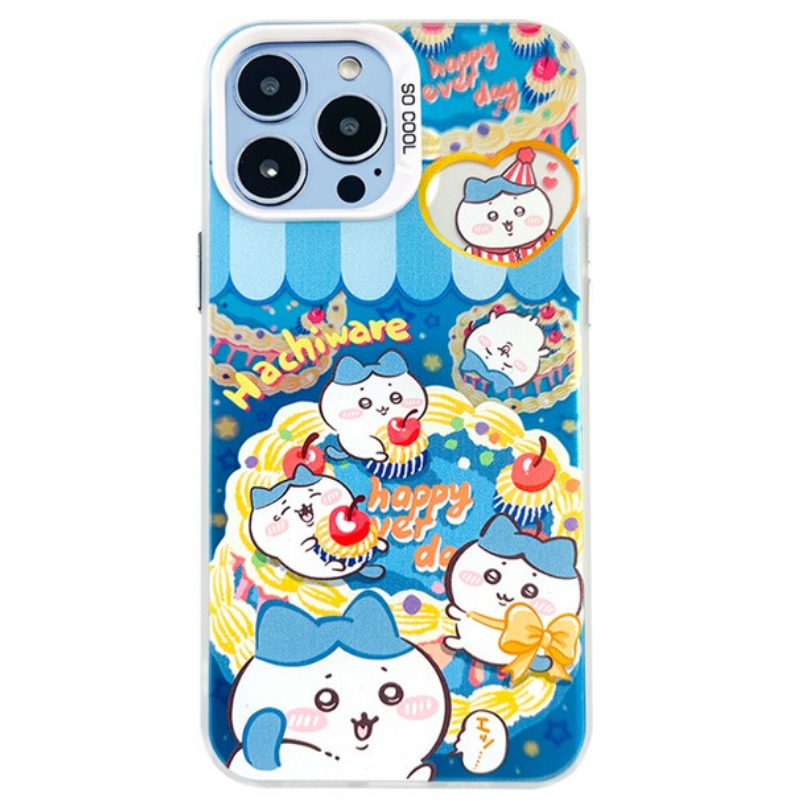 Chiikawa彩銀線條漸變防摔手機殼