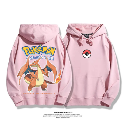 寶可夢 超級進化 2025秋冬新款 親子情侶男女連帽衛衣