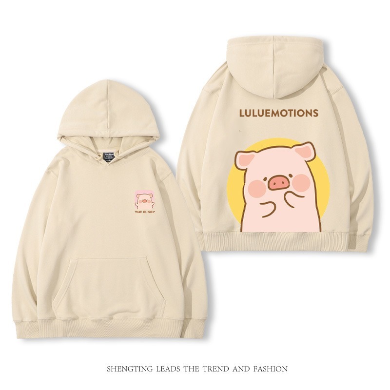 罐頭豬LULU 2025秋冬新款 親子情侶裝連帽衛衣