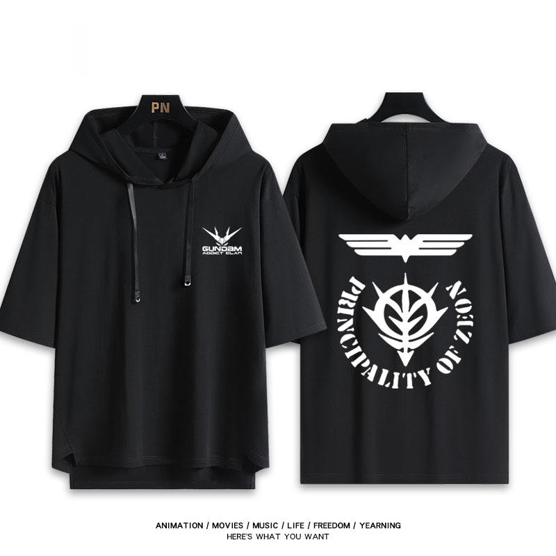 機動戰士鋼彈新款 親子情侶男女款連帽短袖T恤-ZUIHANG SHOP