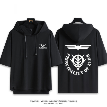 機動戰士鋼彈新款 親子情侶男女款連帽短袖T恤-ZUIHANG SHOP