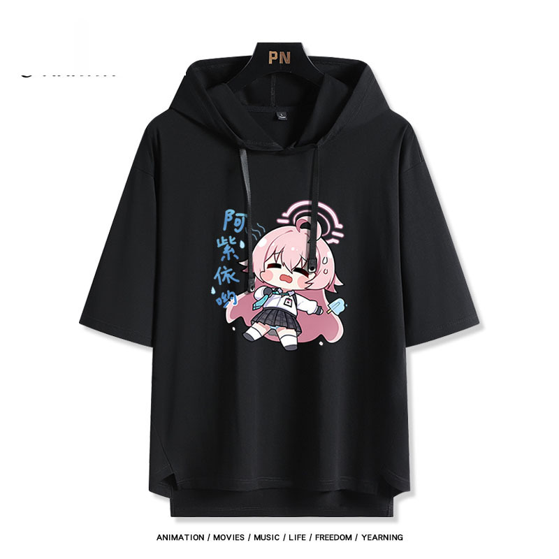 蔚藍檔案 小鳥遊星野 連帽短袖T恤-ZUIHANG SHOP