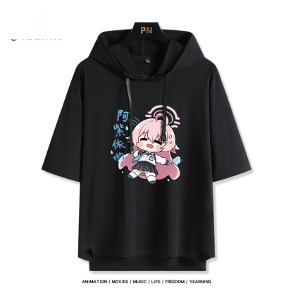 蔚藍檔案 小鳥遊星野 連帽短袖T恤-ZUIHANG SHOP