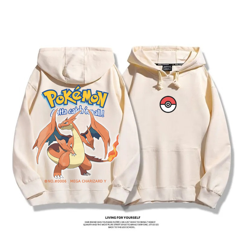 寶可夢 超級進化 2025秋冬新款 親子情侶男女連帽衛衣