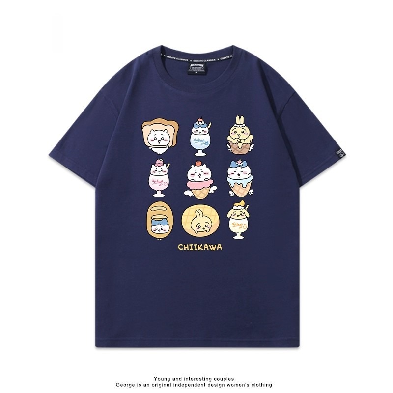 Chiikawa 2025親子情侶男女同款 印花短袖T恤-ZUIHANG SHOP