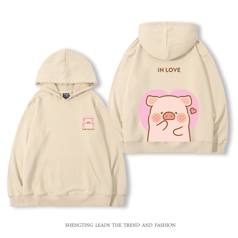 罐頭豬LULU 2025秋冬新款 親子情侶裝連帽衛衣