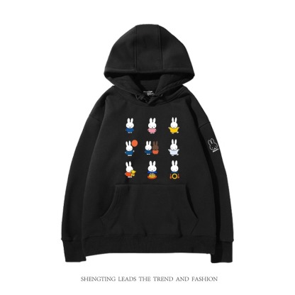 米菲聯名miffy兔 2025秋冬新款 親子情侶裝連帽衛衣