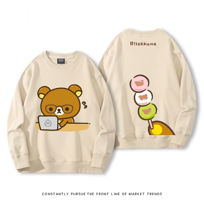 日系拉拉熊 秋冬新款 親子情侶裝圓領長袖