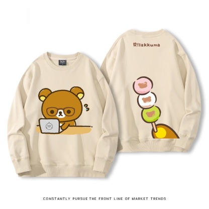 日系拉拉熊 秋冬新款 親子情侶裝圓領長袖