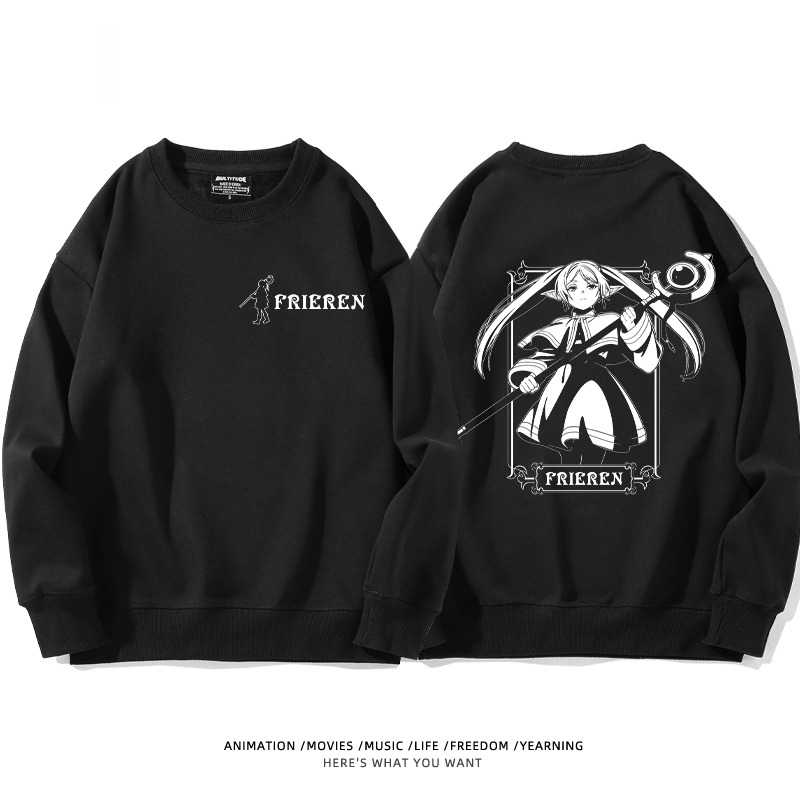 葬送的芙莉蓮 秋冬新款 親子情侶裝圓領長袖