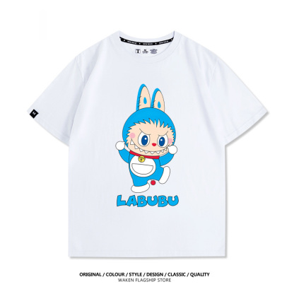 LabubuX哆啦A夢 印花短袖T恤-ZUIHANG SHOP