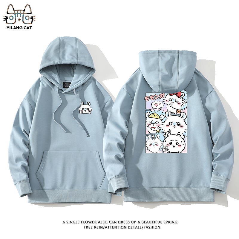 Chiikawa聯名衛衣2025秋冬新款親子情侶裝連帽衛衣