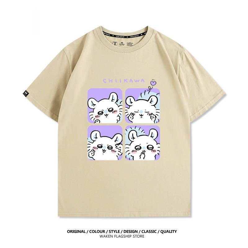 Chiikawa 2025親子情侶男女同款 印花短袖T恤