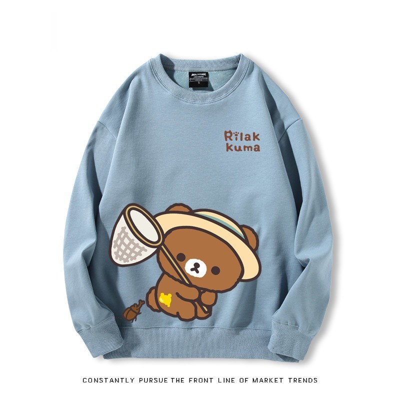 日系拉拉熊 秋冬新款 親子情侶裝圓領長袖