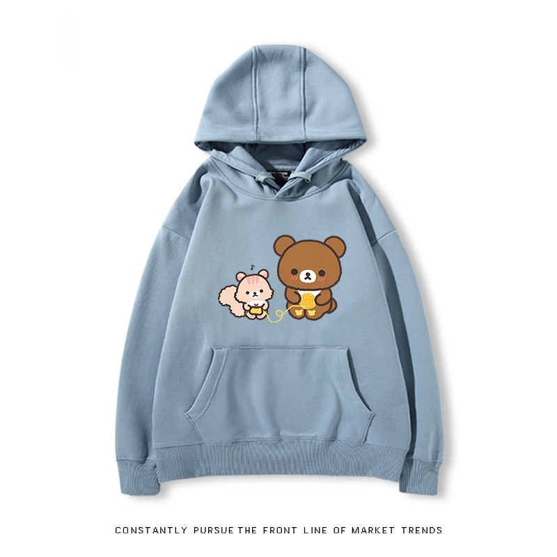 拉拉熊 秋冬新款 親子情侶裝連帽衛衣