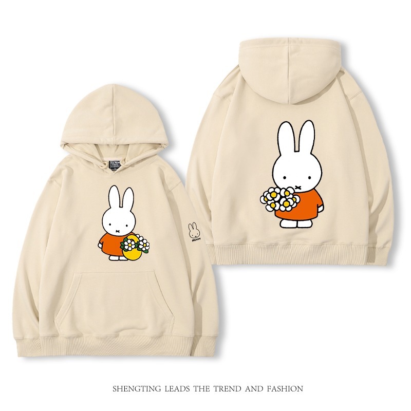 米菲聯名miffy兔 2025秋冬新款 親子情侶裝連帽衛衣