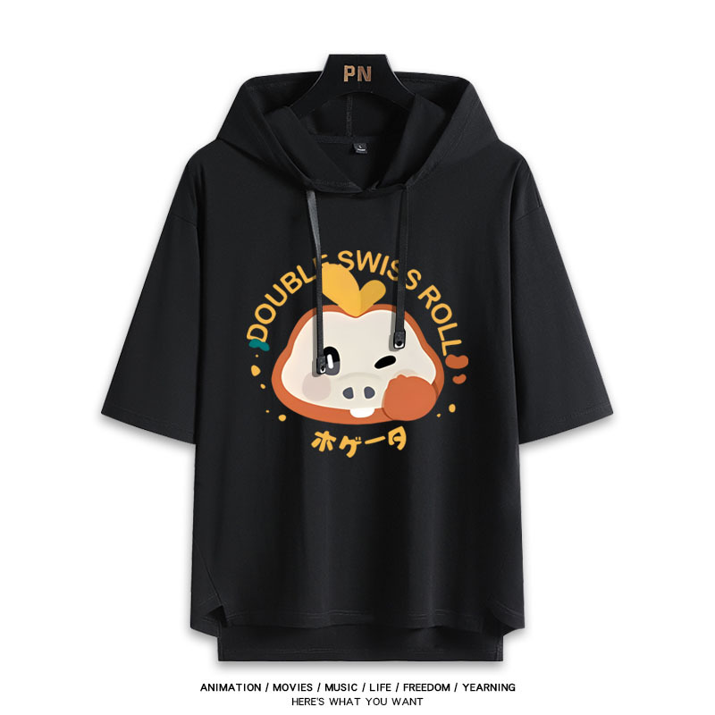 寶可夢新款 親子情侶男女款連帽短袖T恤-ZUIHANG SHOP