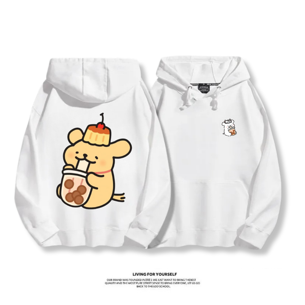 線條小狗 2025秋冬新款 親子情侶男女連帽衛衣