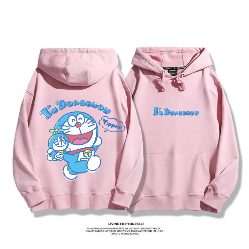 我是哆啦A夢 2025秋冬新款 親子情侶裝連帽衛衣