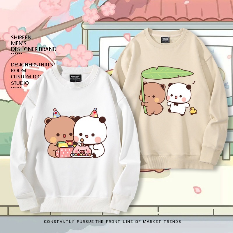 一二布布 秋冬新款 親子情侶裝圓領長袖