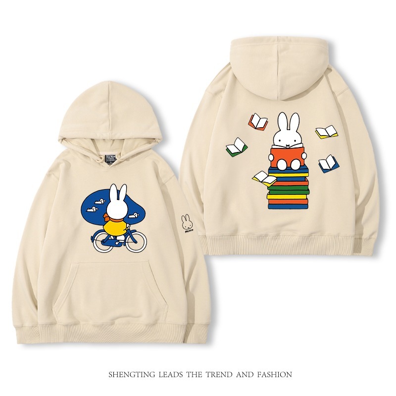 米菲聯名miffy兔 2025秋冬新款 親子情侶裝連帽衛衣