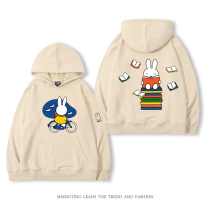 米菲聯名miffy兔 2025秋冬新款 親子情侶裝連帽衛衣