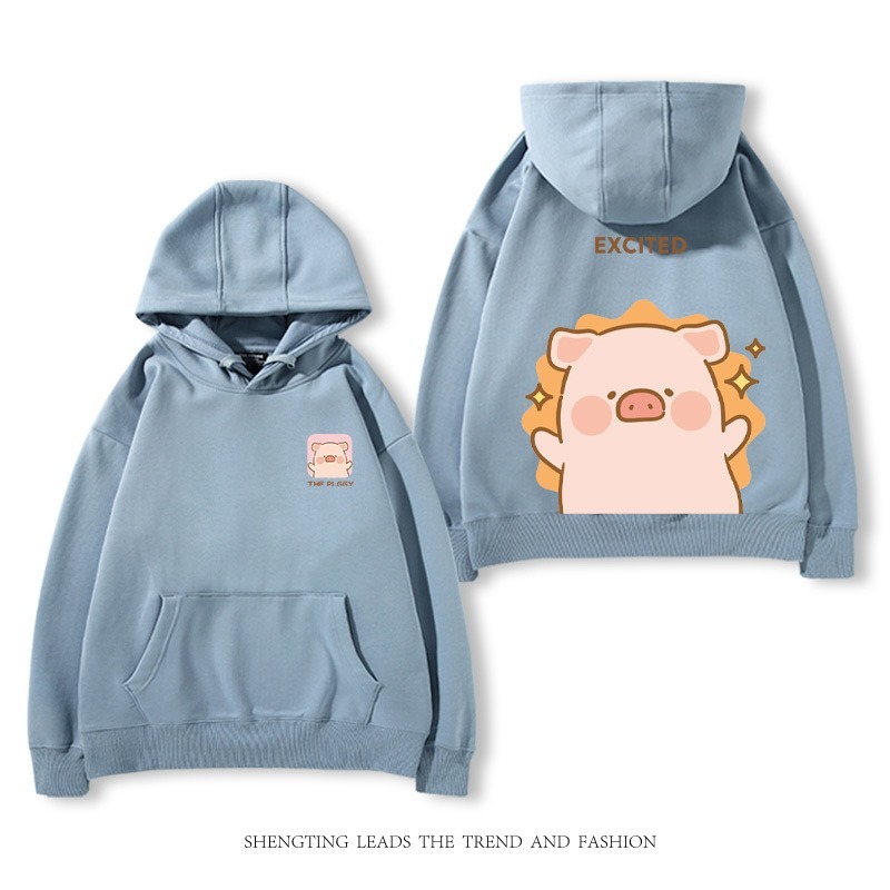 罐頭豬LULU 2025秋冬新款 親子情侶裝連帽衛衣