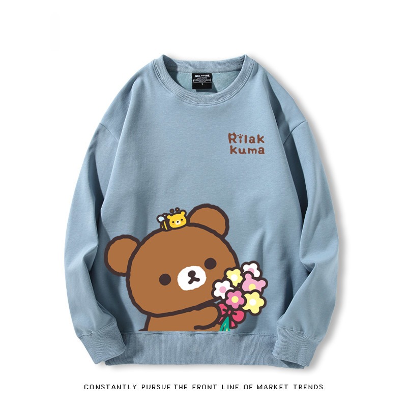 日系拉拉熊 秋冬新款 親子情侶裝圓領長袖