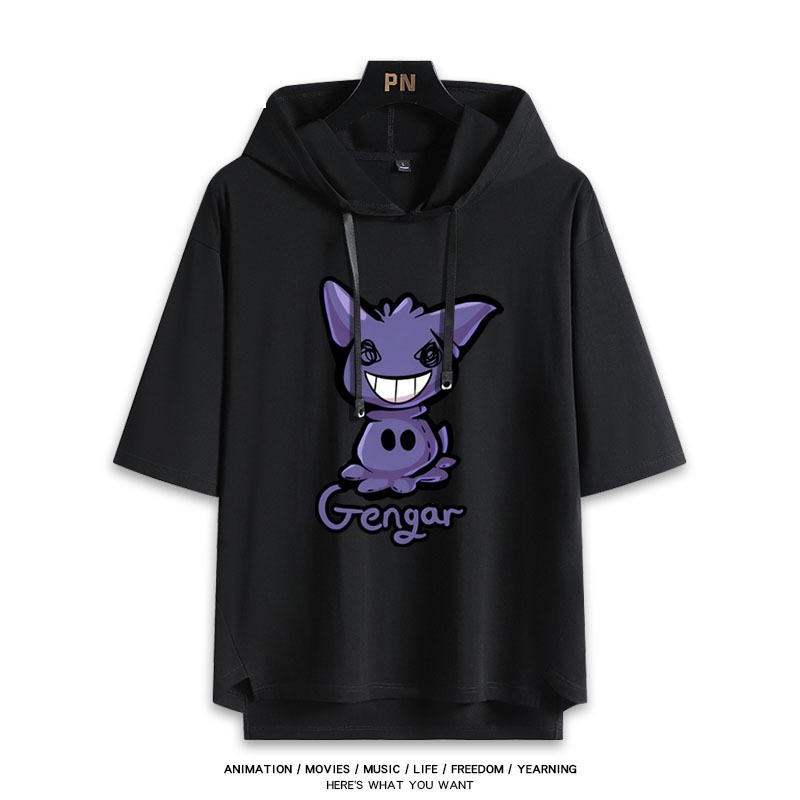 寶可夢新款 親子情侶男女款連帽短袖T恤-ZUIHANG SHOP