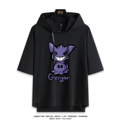 寶可夢新款 親子情侶男女款連帽短袖T恤-ZUIHANG SHOP