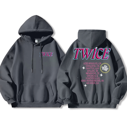 TWICE同款 寬鬆百搭 秋冬款 寬鬆連帽衛衣-ZUIHANG SHOP
