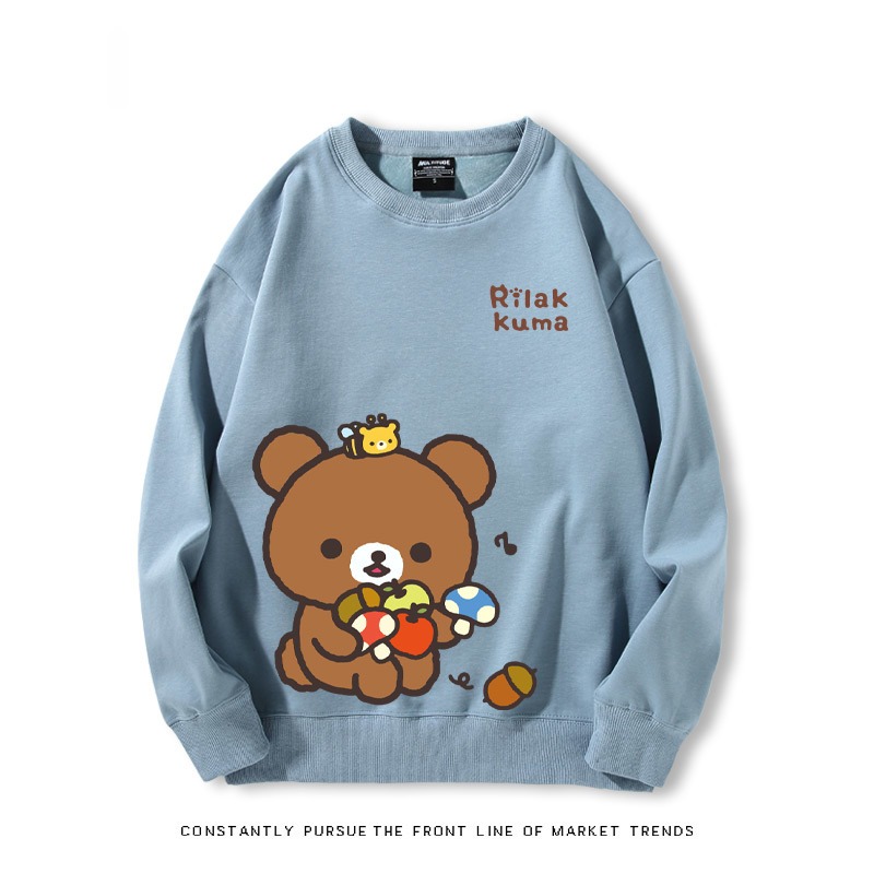 日系拉拉熊 秋冬新款 親子情侶裝圓領長袖