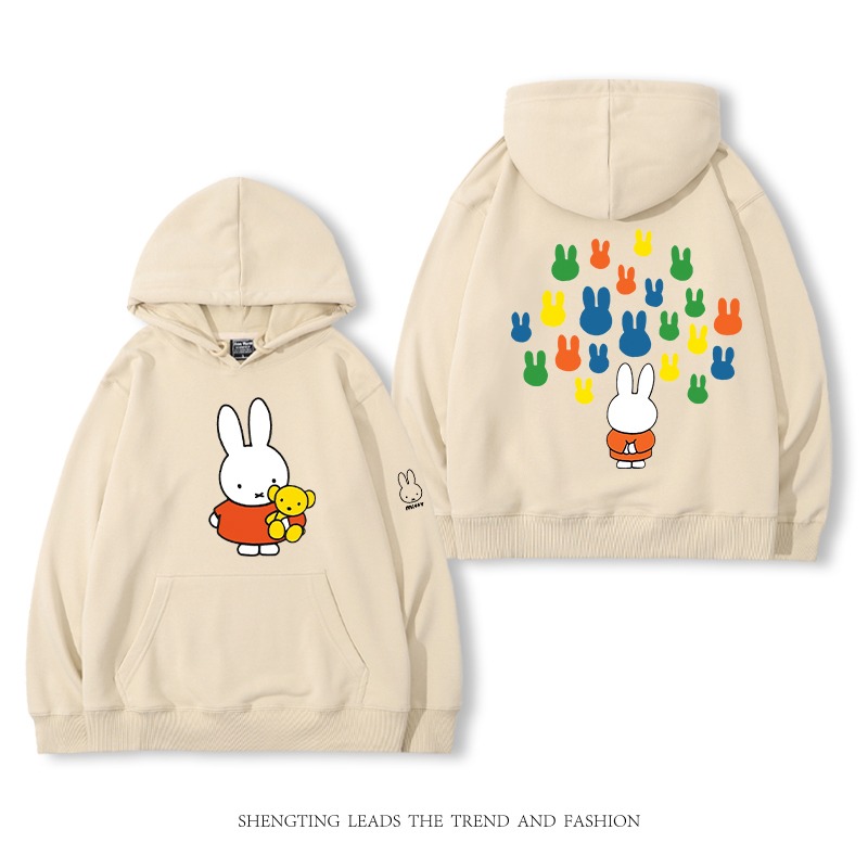 米菲聯名miffy兔 2025秋冬新款 親子情侶裝連帽衛衣
