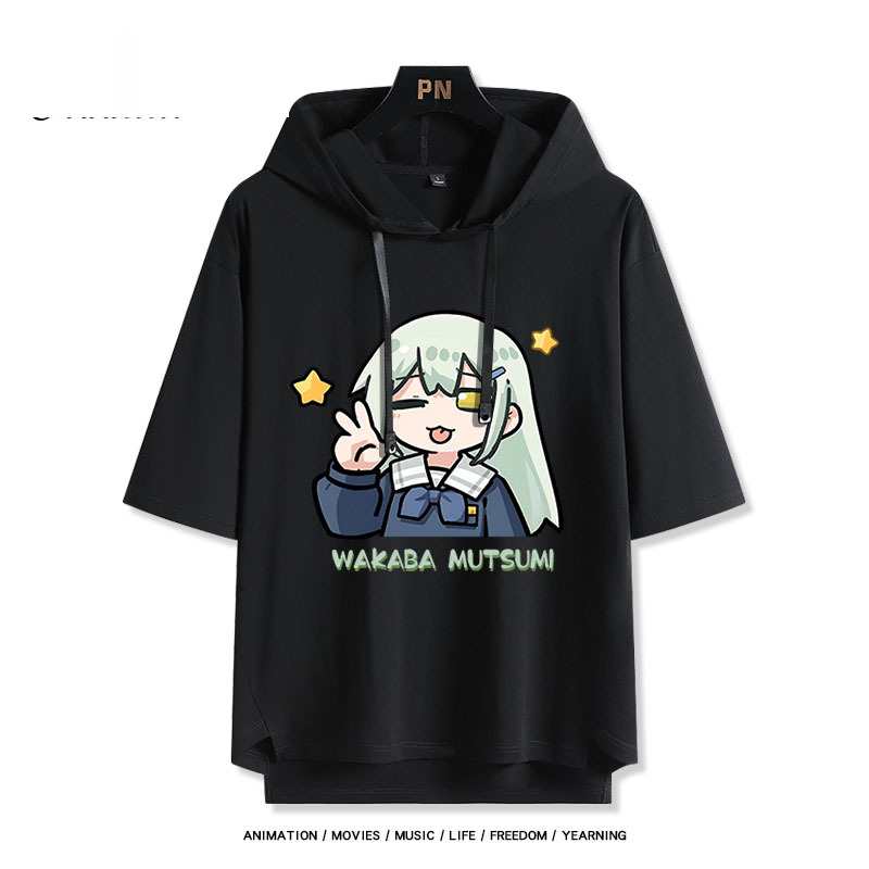 BanG Dream! Ave Mujica 若葉睦 連帽短袖T恤-ZUIHANG SHOP
