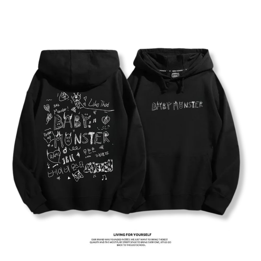 BABYMONSTER 2025秋冬新款 親子情侶男女連帽衛衣