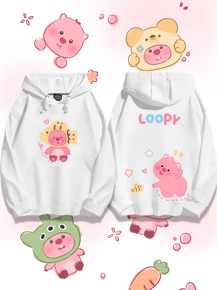 小海狸露比loopy新款 親子情侶男女款連帽衛衣-ZUIHANG SHOP