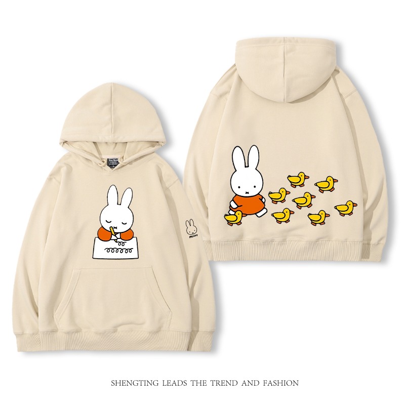 米菲聯名miffy兔 2025秋冬新款 親子情侶裝連帽衛衣