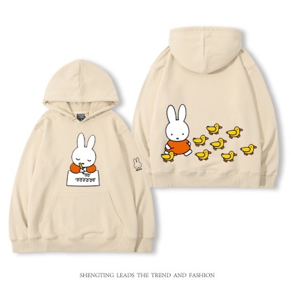 米菲聯名miffy兔 2025秋冬新款 親子情侶裝連帽衛衣