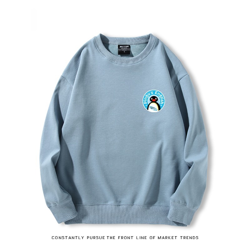 企鵝pingu 秋冬新款 親子情侶裝圓領長袖