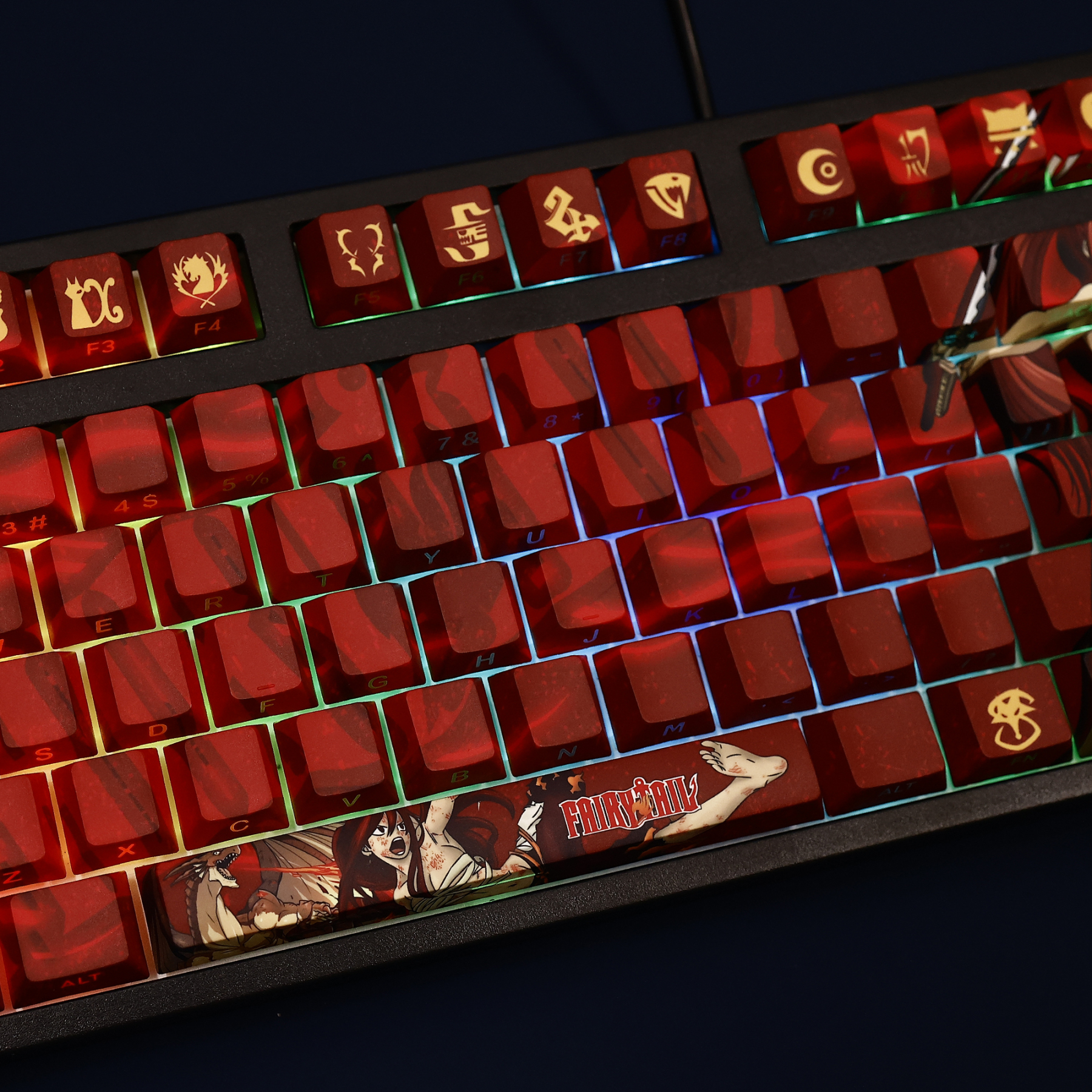 妖精的尾巴透光RGB108鍵標準配列衛星軸鍵帽-ZUIHANG SHOP